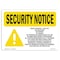 Signmission OSHA Security Sign, 7" Height, 10" Width, Rigid Plastic, Private Property Keep Out, Landscape OS-SN-P-710-L-11630 - alternate 1